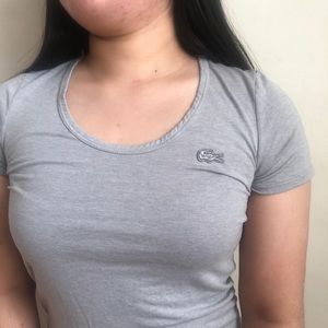 Lacoste Gray Crew-neck Woman’s Shirt